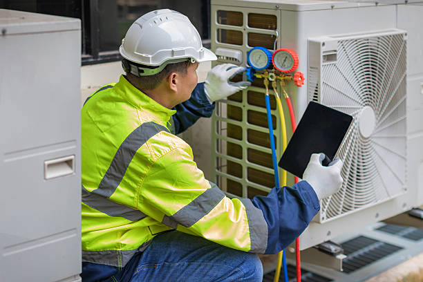 Professional Hvac technician working in De Graff, OH